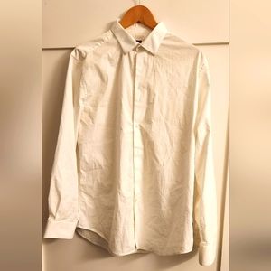 Men’s Alfani Slim Fit Stretch Dress Shirt Size L White